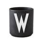 Design Letters - AJ Porcelain Cup W, black