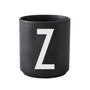 Design Letters - AJ Porcelain Cup Z, black