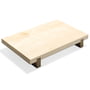 side by side - Cutting board with feet XL 50 x 31 cm, smoked oak / maple