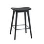 Muuto - Fiber Bar stool Wood Base H 65 cm, black