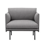Muuto - Outline Studio Armchair, black / gray (fiord 151)