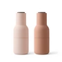 Audo - Bottle Grinder Salt and pepper mill set, nudes (wooden lid walnut)