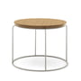 Freistil - 151 Coffee Table, H 39 cm / Ø 49 cm, natural oak / telegrey (RAL 7074)