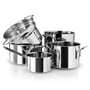 Eva Trio - Stainless Steel Pot Set (5 pcs) saucepan 1.1 L / pot 2.2 L / pot 3.6 L / pasta colander