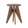 Vitra - Tabouret Solvay , walnut / black