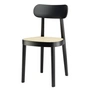 Thonet - 118 Chair, wickerwork with plastic support fabric / black stained beech (TP 29)