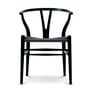 Carl Hansen - CH24 Wishbone Chair , beech black / black wickerwork