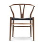 Carl Hansen - CH24 Wishbone Chair , oak with smoke stain / black wickerwork