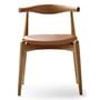 Carl Hansen - CH20 Elbow Chair, oiled oak / leather (Sif 95)