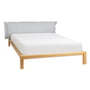Hans Hansen - Pure bed with upholstered headboard 180 cm, matt lacquered oak / gray