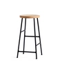 HAY - Cornet Bar Stool Low H 65 cm, oiled oak / black