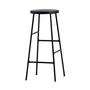 HAY - Cornet Bar Stool High H 75 cm, black stained oak / black