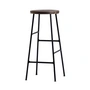 HAY - Cornet Bar Stool High H 75 cm, smoked oak / black