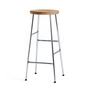HAY - Cornet Bar Stool High H 75 cm, oiled oak / chrome