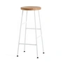 HAY - Cornet Bar Stool High H 75 cm, oiled oak / cream white