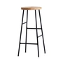 HAY - Cornet Bar Stool Low H 75 cm, oiled oak / black