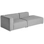 HAY - Mags Sofa 2.5 seater, combination 2, armrest left / gray (Hallingdal 116)