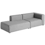 HAY - Mags Sofa 2.5 seater, combination 2, armrest right / gray (Hallingdal 116)