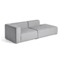 HAY - Mags Sofa 2.5 seater, combination 2, armrest left / light gray (Hallingdal 130)