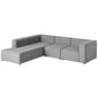 Hay - Mags Sofa, corner combination 2, left / gray (Hallingdal 116) (EU)