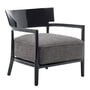 Kartell - Cara armchair, frame black / cover black-beige