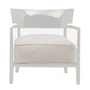 Kartell - Cara armchair, frame ivory / cover beige