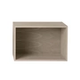 Muuto - Stacked System shelf module with rear panel, large / oak