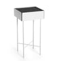 Konstantin Slawinski - Charge Side table H 65 cm, white / felt dark gray mottled