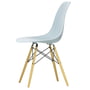 Eames Plastic Side Chair DSW (h 43 cm), yellowish maple / ice grey, white felt glides