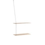 Woud - Stedge wall shelf 60 cm, clear lacquered oak (white pigmented)