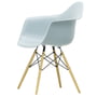 Vitra - Eames Plastic Armchair DAW RE, honey-colored ash / ice grey (white felt glides)