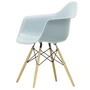 Vitra - Eames Plastic Armchair DAW RE, honey-colored ash / ice grey (white felt glides)