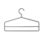 String - Coat hanger, black (set of 4)