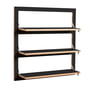 Ambivalenz - Fläpps Shelf, 3 shelves, 80 x 80 cm, black