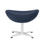 Fritz Hansen - Egg Footstool, brushed matt aluminum / Capture blue 6001