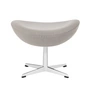 Fritz Hansen - Egg Footstool, brushed matt aluminum / Capture warm grey light 4101