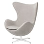 Fritz Hansen - Egg Chair, brushed aluminum matt / Capture warm grey light 4101