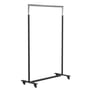 Frost - Bukto Coat Rack with Wheels 100 cm, polished stainless steel / black