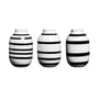 Kähler Design - Omaggio Vase miniature H 8 cm, black (set of 3)