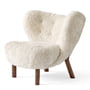 & Tradition - Little Petra VB1 Lounge Chair, Walnut / Sheepskin Moonlight