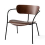 & tradition - Pavilion lounge chair AV 5, black / walnut lacquered