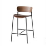 & tradition - Pavilion Bar stool AV7, H 85 cm, black / walnut lacquered