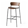 & tradition - Pavilion Barstool AV9, H 95 cm, black / walnut lacquered
