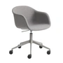 Muuto - Fiber office armchair Swivel Base, grey / grey (Remix 133)