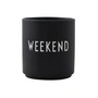 Design Letters - AJ Favourite Porcelain mug, Weekend / black