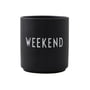 Design Letters - AJ Favourite Porcelain mug, Weekend / black
