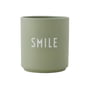 Design Letters - AJ Favourite Porcelain mug, Smile / green