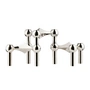 Stoff Nagel - Candle holder, chrome (set of 3)