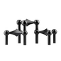 Stoff Nagel - Candle holder, black (set of 3)