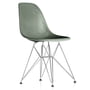 Vitra - Eames fiberglass side chair dsr, chrome-plated / eames sea foam green (felt glides basic dark)